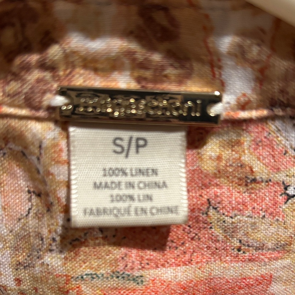 Magaschoni Multicolor Patchwork Women's Button Do… - image 2